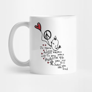 Love & Peace bird Mug